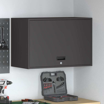 vidaXL Wandschrank für die Garage mit Gasdrucklift-Tür Schwarz