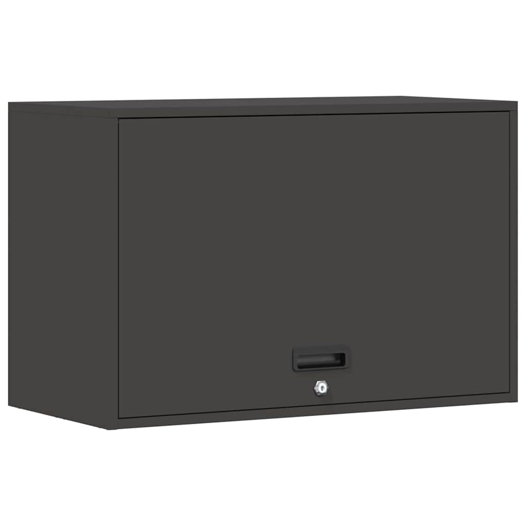 vidaXL Wandschrank für die Garage mit Gasdrucklift-Tür Schwarz