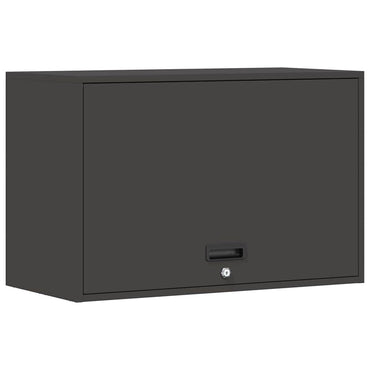 vidaXL Wandschrank für die Garage mit Gasdrucklift-Tür Schwarz