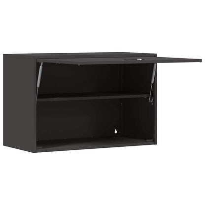 vidaXL Wandschrank für die Garage mit Gasdrucklift-Tür Schwarz