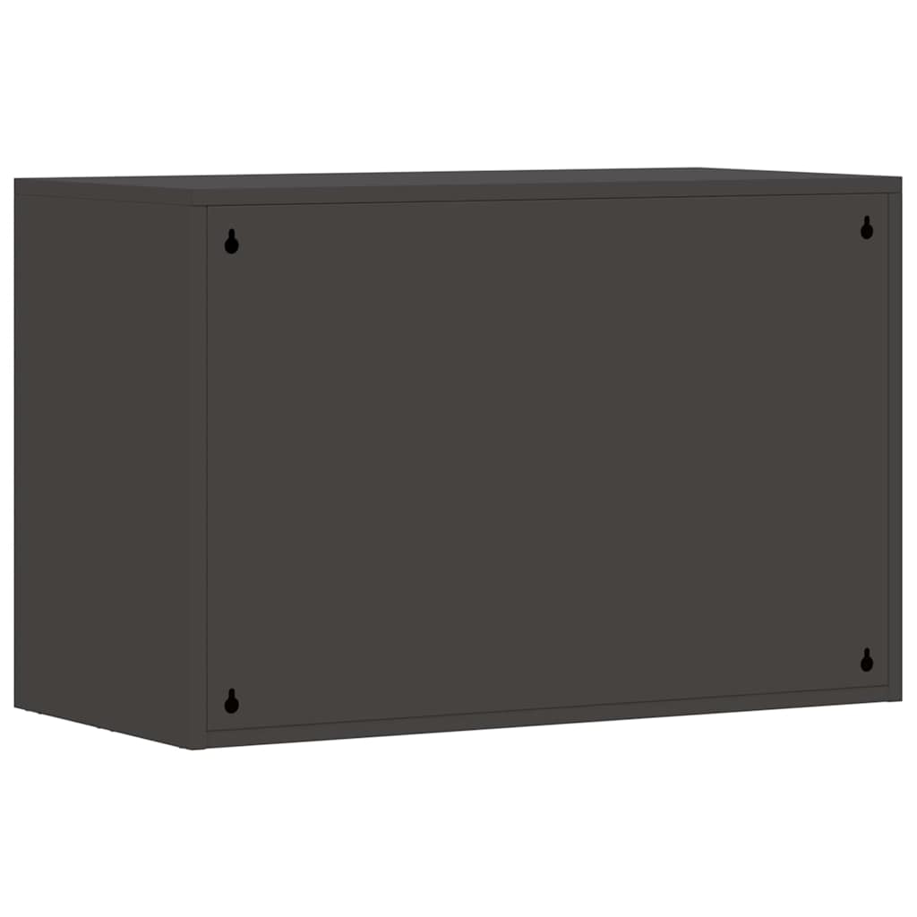 vidaXL Wandschrank für die Garage mit Gasdrucklift-Tür Schwarz
