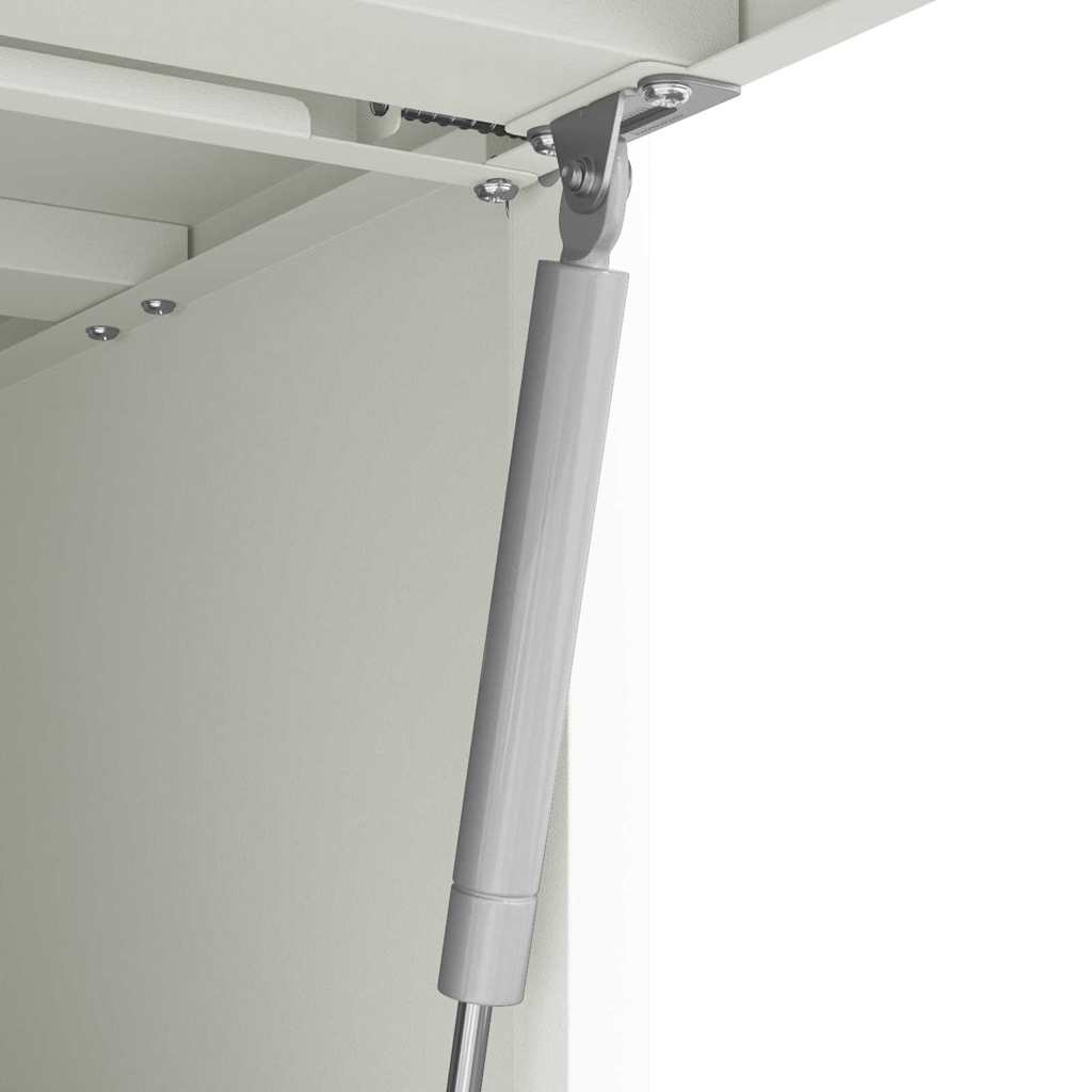 vidaXL Wandschrank für die Garage mit Gasdrucklift-Tür Weiß