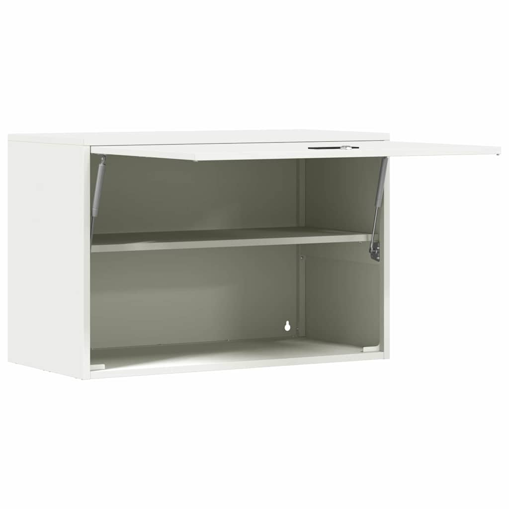 vidaXL Wandschrank für die Garage mit Gasdrucklift-Tür Weiß