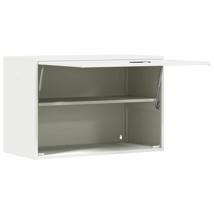 vidaXL Wandschrank für die Garage mit Gasdrucklift-Tür Weiß