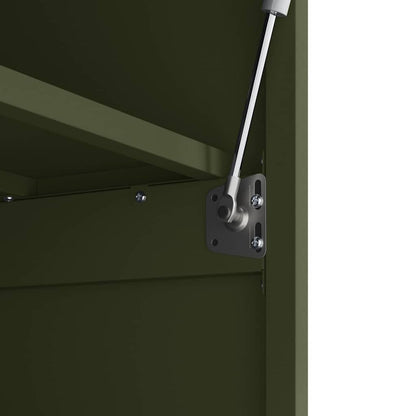 vidaXL Wandschrank für die Garage mit Gasdrucklift-Tür Olivgrün