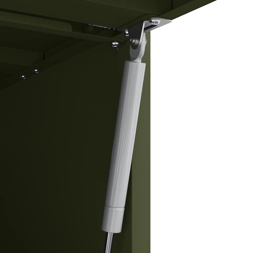 vidaXL Wandschrank für die Garage mit Gasdrucklift-Tür Olivgrün