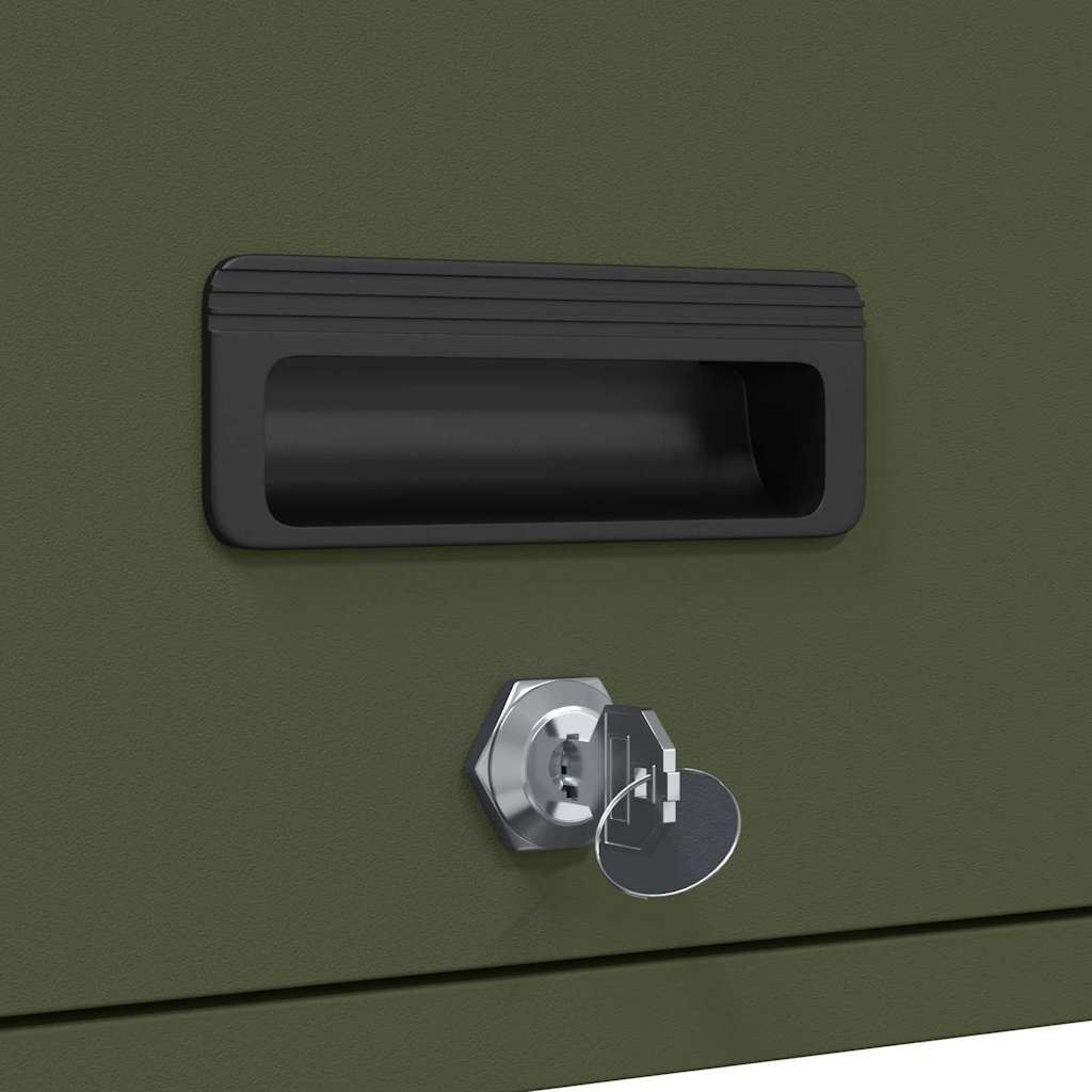 vidaXL Wandschrank für die Garage mit Gasdrucklift-Tür Olivgrün