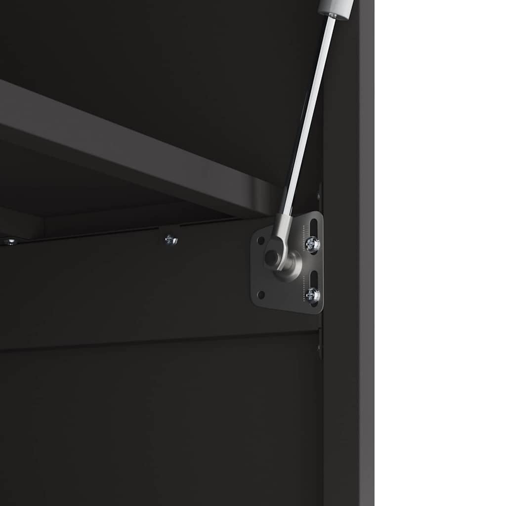 vidaXL Wandschrank für die Garage mit Gasdrucklift-Tür Schwarz