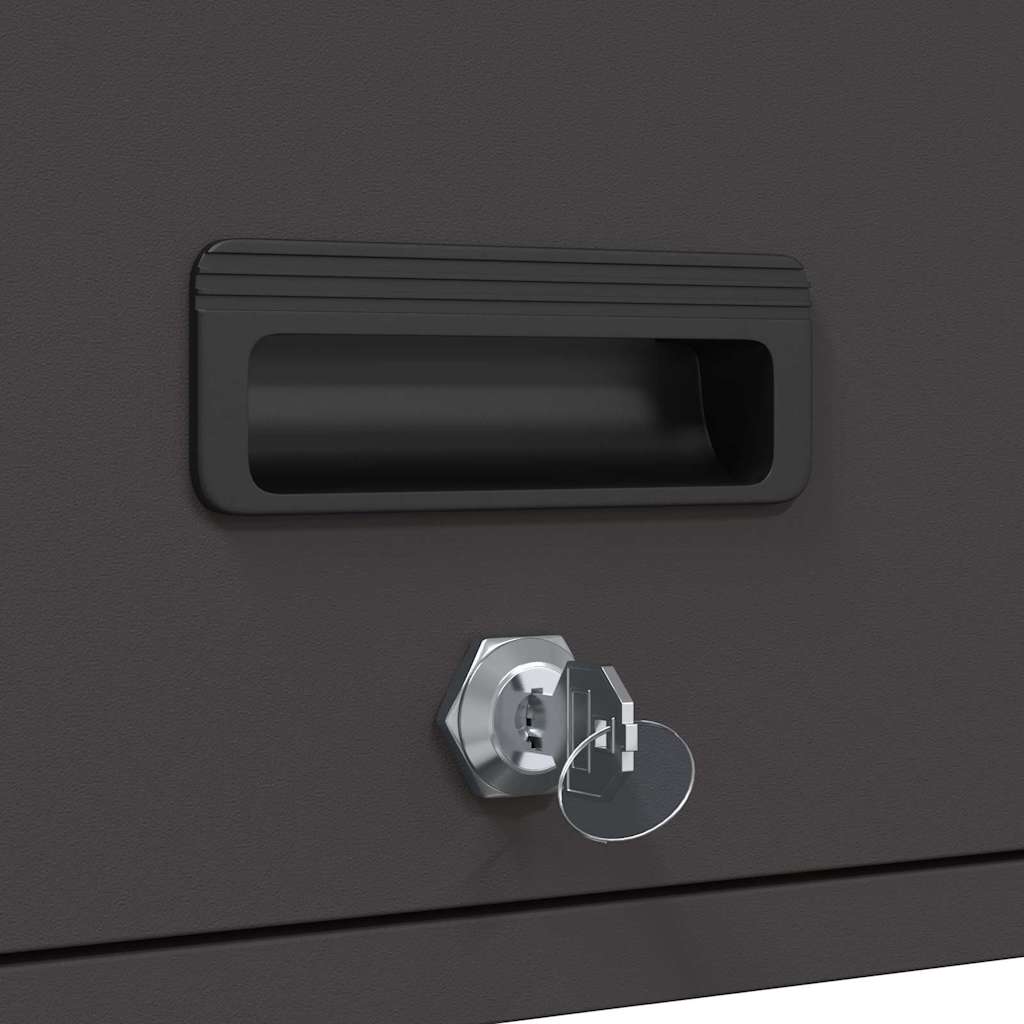 vidaXL Wandschrank für die Garage mit Gasdrucklift-Tür Schwarz