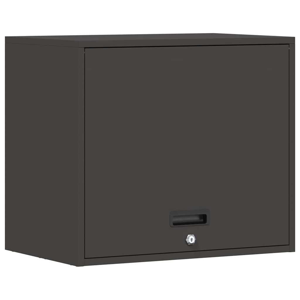 vidaXL Wandschrank für die Garage mit Gasdrucklift-Tür Schwarz
