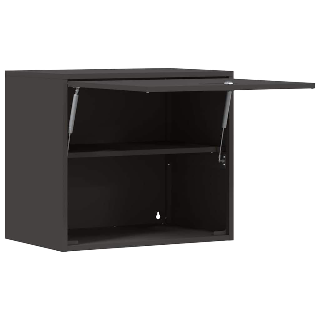 vidaXL Wandschrank für die Garage mit Gasdrucklift-Tür Schwarz