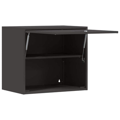 vidaXL Wandschrank für die Garage mit Gasdrucklift-Tür Schwarz