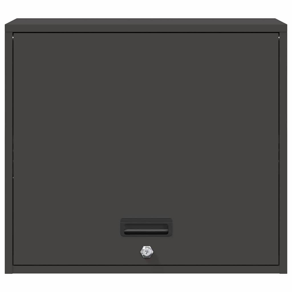 vidaXL Wandschrank für die Garage mit Gasdrucklift-Tür Schwarz