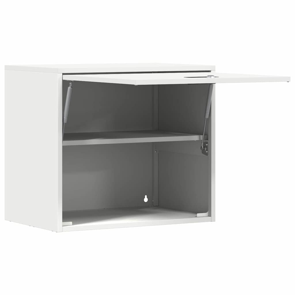 vidaXL Wandschrank für die Garage mit Gasdrucklift-Tür Weiß
