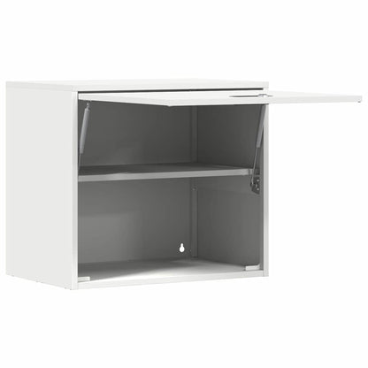 vidaXL Wandschrank für die Garage mit Gasdrucklift-Tür Weiß