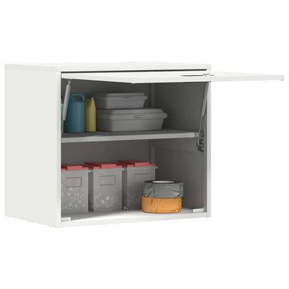 vidaXL Wandschrank für die Garage mit Gasdrucklift-Tür Weiß