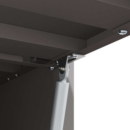 vidaXL Wandschrank für die Garage mit Gasdrucklift-Tür Schwarz