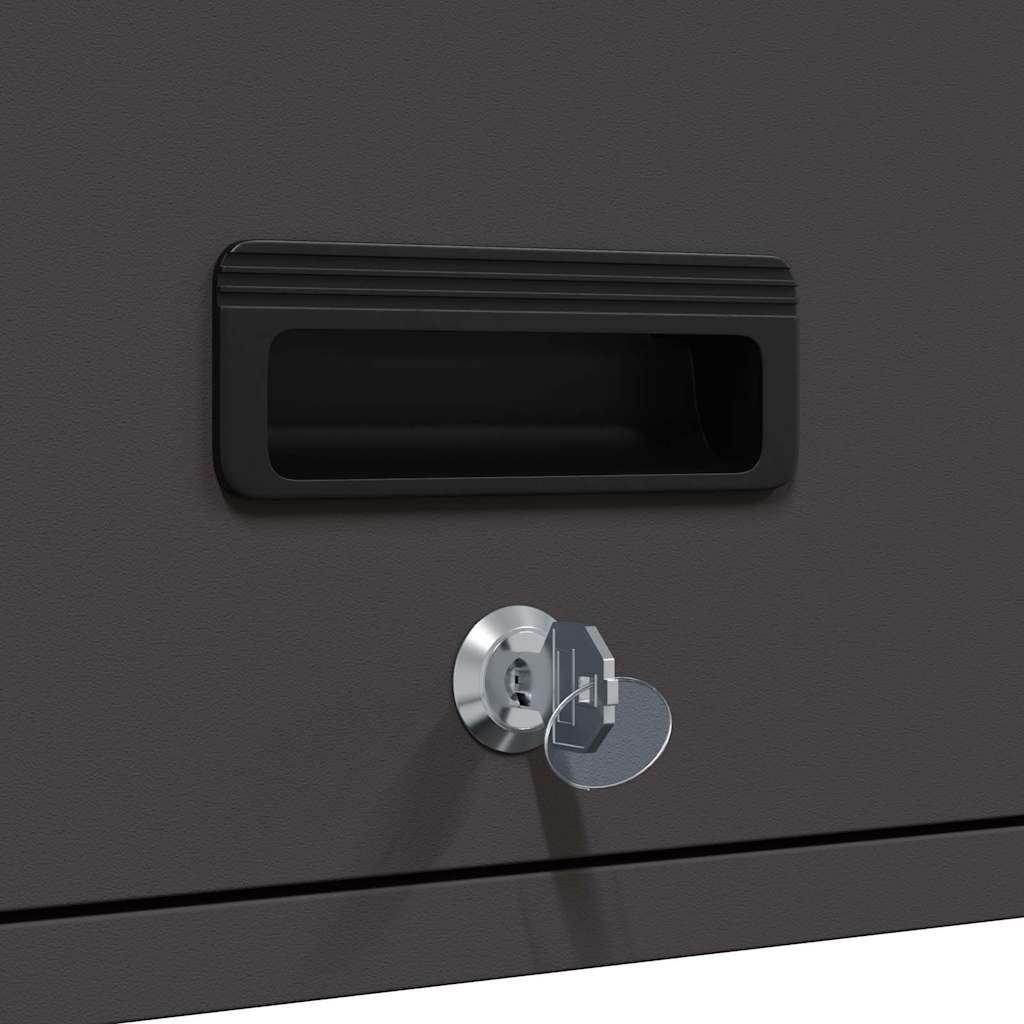 vidaXL Wandschrank für die Garage mit Gasdrucklift-Tür Schwarz