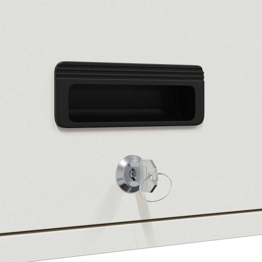 vidaXL Wandschrank für die Garage mit Gasdrucklift-Tür Weiß