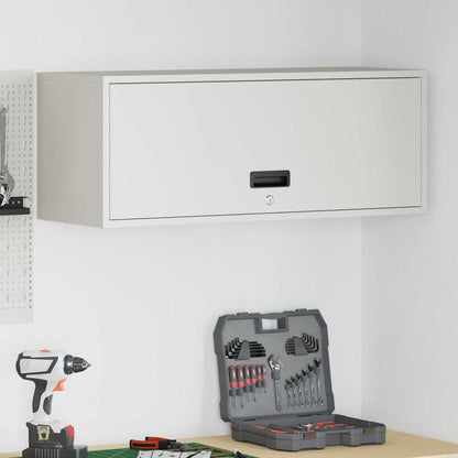 vidaXL Wandschrank für die Garage mit Gasdrucklift-Tür Weiß