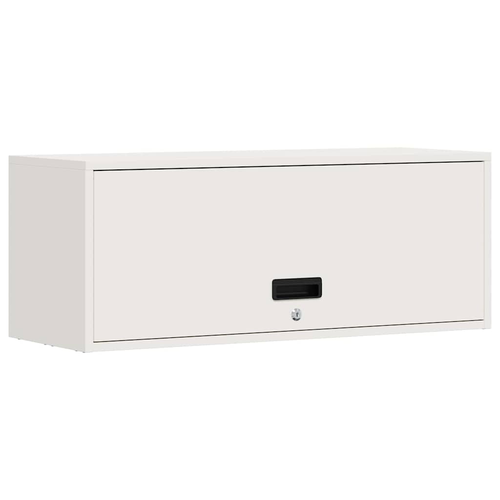vidaXL Wandschrank für die Garage mit Gasdrucklift-Tür Weiß