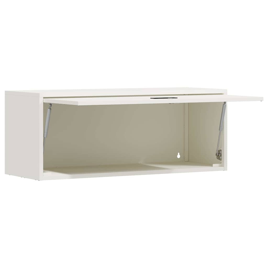 vidaXL Wandschrank für die Garage mit Gasdrucklift-Tür Weiß