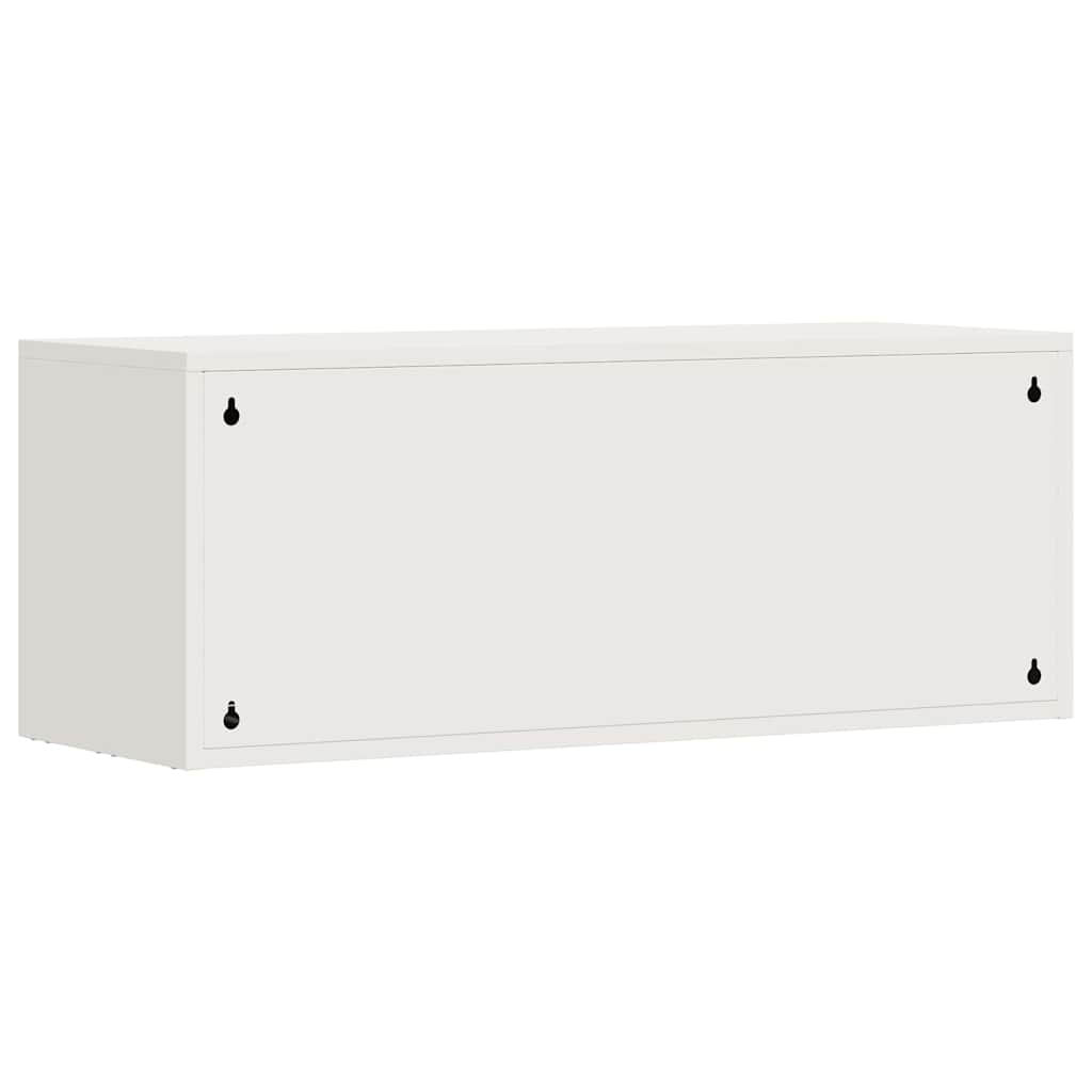 vidaXL Wandschrank für die Garage mit Gasdrucklift-Tür Weiß