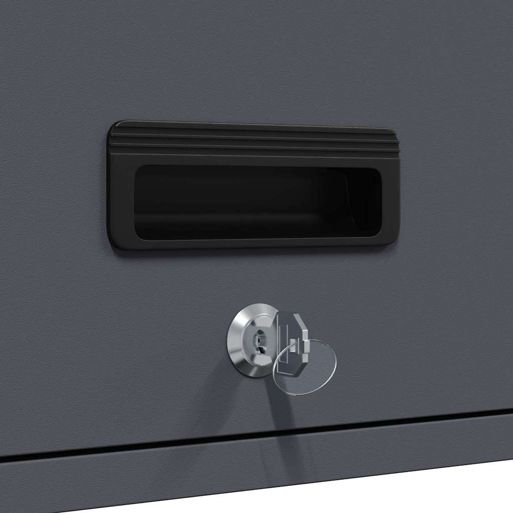 vidaXL Wandschrank für die Garage mit Gasdrucklift-Tür Anthrazit
