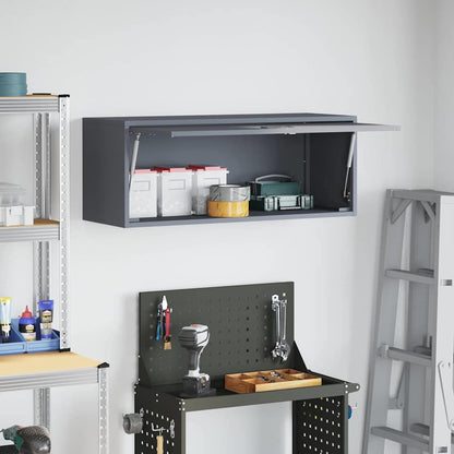 vidaXL Wandschrank für die Garage mit Gasdrucklift-Tür Anthrazit