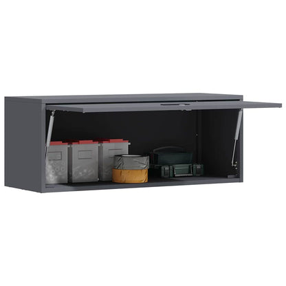 vidaXL Wandschrank für die Garage mit Gasdrucklift-Tür Anthrazit