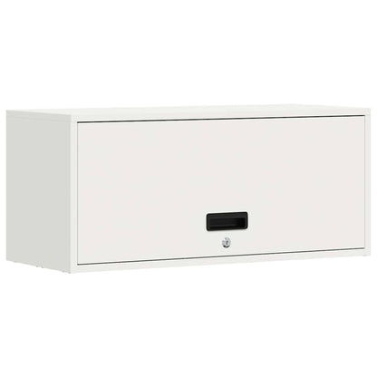 vidaXL Wandschrank für die Garage mit Gasdrucklift-Tür Weiß