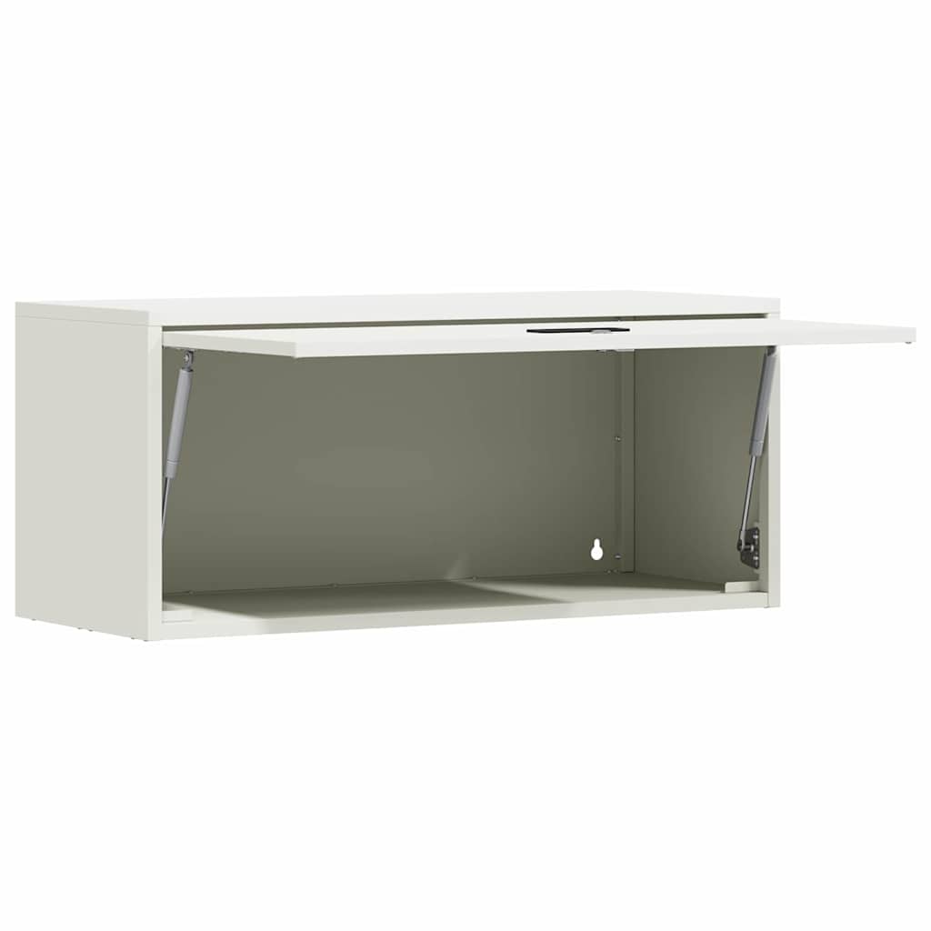 vidaXL Wandschrank für die Garage mit Gasdrucklift-Tür Weiß