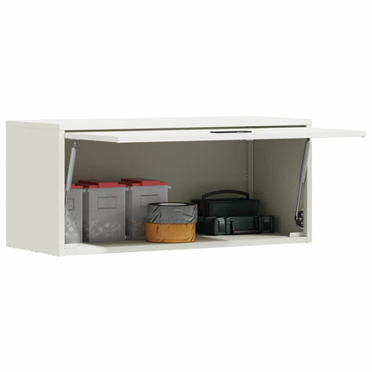 vidaXL Wandschrank für die Garage mit Gasdrucklift-Tür Weiß