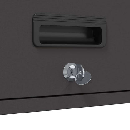 vidaXL Wandschrank für die Garage mit Gasdrucklift-Tür Schwarz