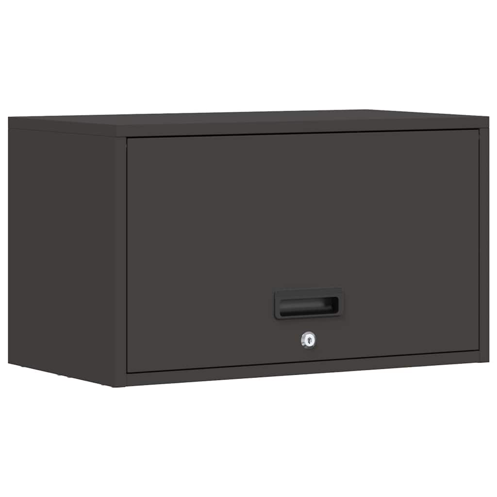 vidaXL Wandschrank für die Garage mit Gasdrucklift-Tür Schwarz