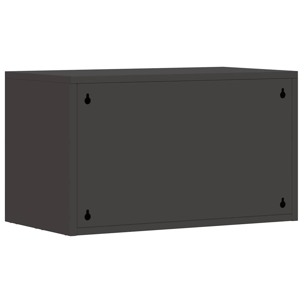 vidaXL Wandschrank für die Garage mit Gasdrucklift-Tür Schwarz