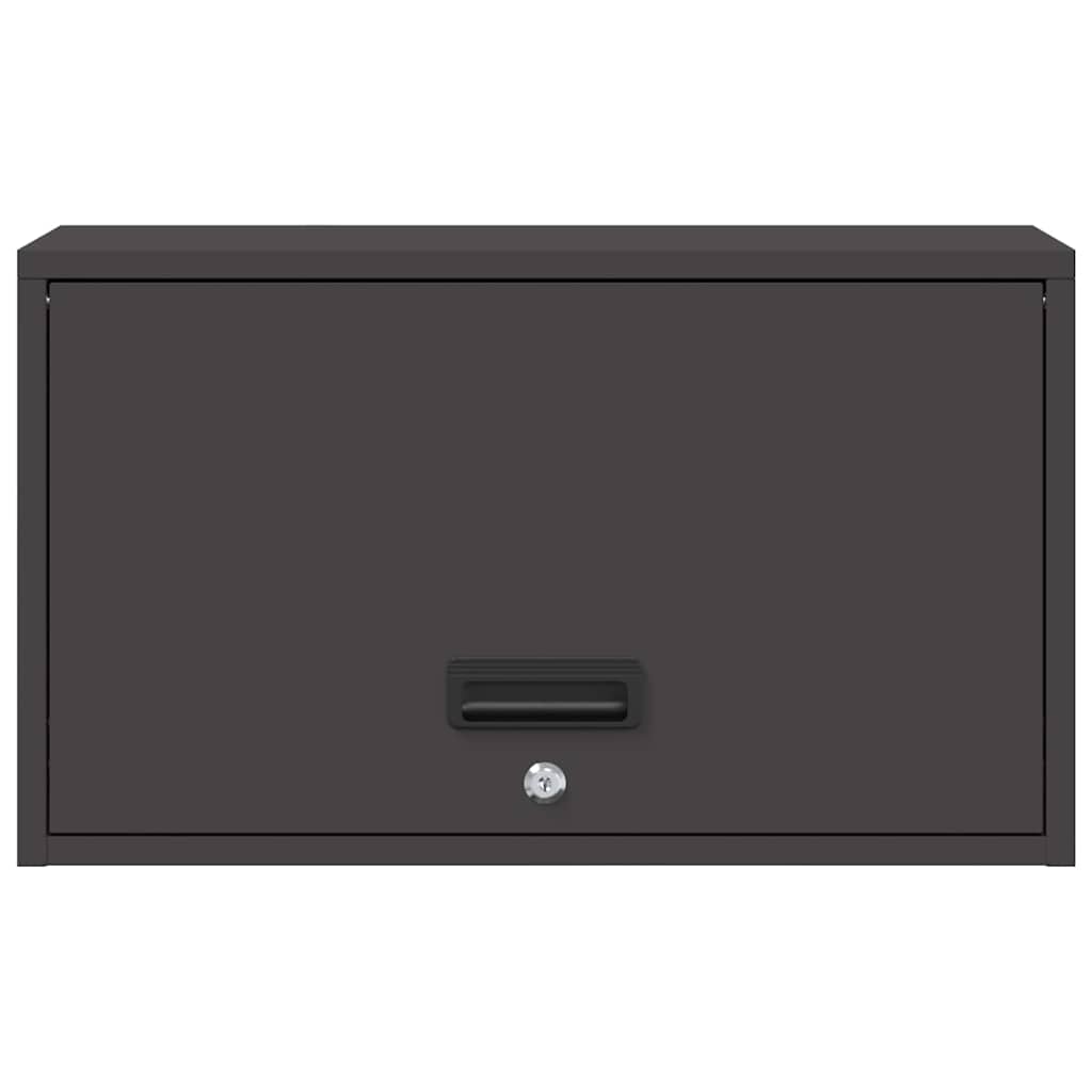 vidaXL Wandschrank für die Garage mit Gasdrucklift-Tür Schwarz