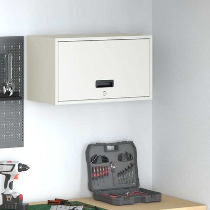 vidaXL Wandschrank für die Garage mit Gasdrucklift-Tür Weiß