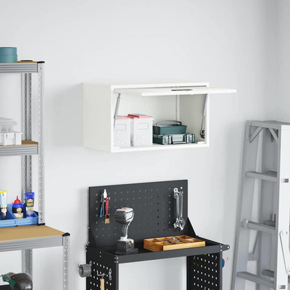 vidaXL Wandschrank für die Garage mit Gasdrucklift-Tür Weiß