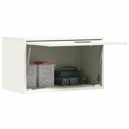 vidaXL Wandschrank für die Garage mit Gasdrucklift-Tür Weiß