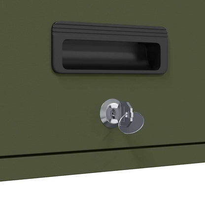 vidaXL Wandschrank für die Garage mit Gasdrucklift-Tür Olivgrün
