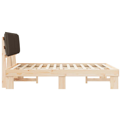 Bettgestell mit gepolstertem Kopfteil Taupe 160 x 200 cm