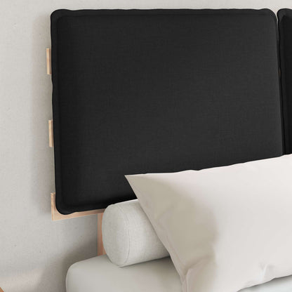 Bettgestell mit gepolstertem Kopfteil Schwarz 120 x 200 cm