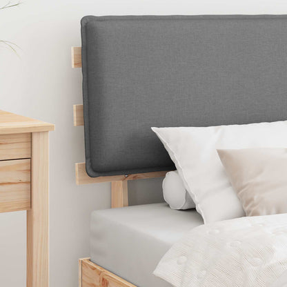 Bettgestell mit gepolstertem Kopfteil Hellgrau 100 x 200 cm