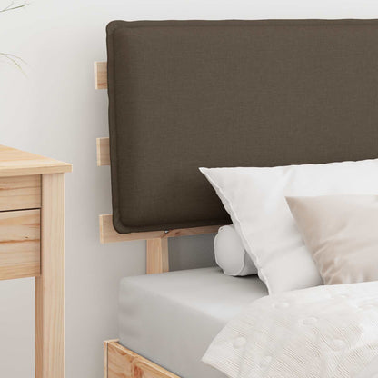 vidaXL Bettgestell mit gepolstertem Kopfteil Taupe 90 x 190 cm