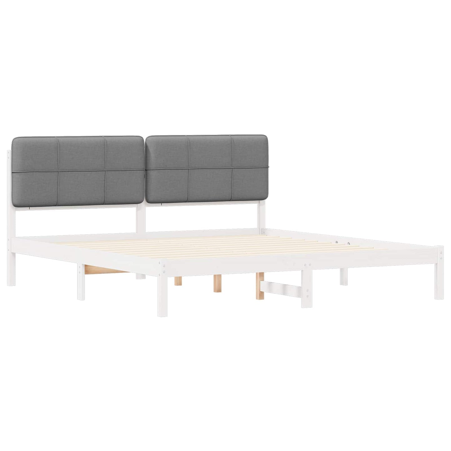 vidaXL Bettgestell mit gepolstertem Kopfteil Schwarz 120 x 200 cm