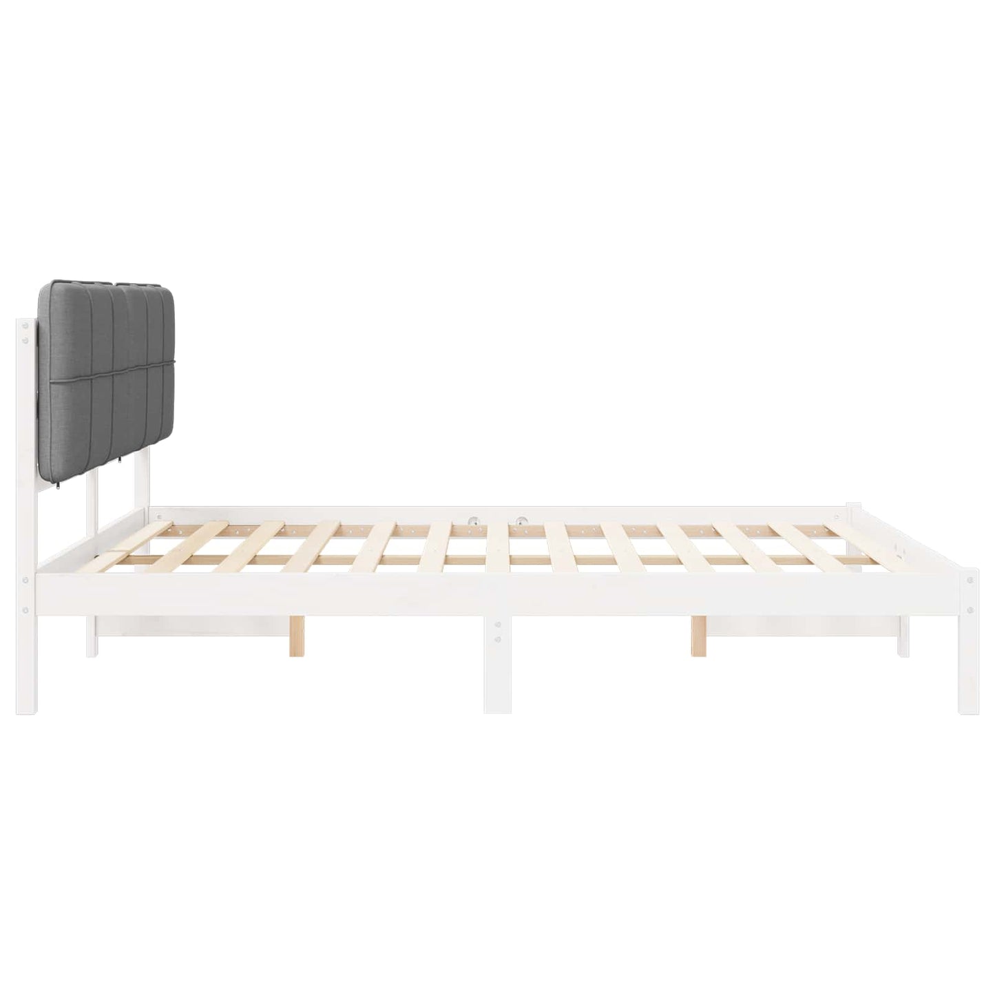 vidaXL Bettgestell mit gepolstertem Kopfteil Schwarz 120 x 200 cm