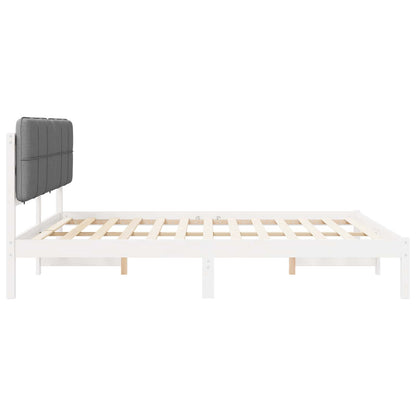 vidaXL Bettgestell mit gepolstertem Kopfteil Schwarz 120 x 200 cm