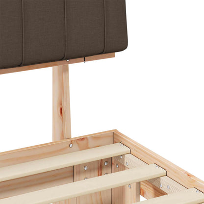 Bettgestell mit gepolstertem Kopfteil Taupe 160 x 200 cm