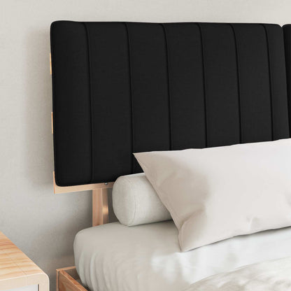vidaXL Bettgestell mit gepolstertem Kopfteil Schwarz 150 x 200 cm